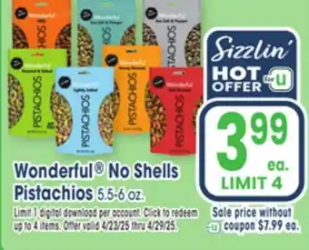 Jewel-Osco Wonderful No Shells Pistachios offer