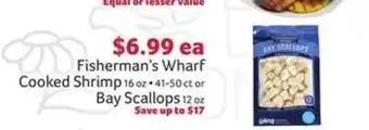 Winn Dixie Fisherman's Wharf Cooked Shrimp or Bay Scallops offer