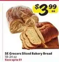 Winn Dixie SE Grocers Sliced Bakery Bread offer