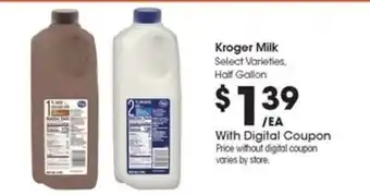 Kroger Kroger Milk offer