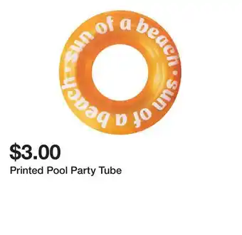 Five Below Printed Pool Party Tube offer