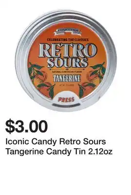 Five Below Iconic Candy Retro Sours Tangerine Candy Tin 2.12oz offer