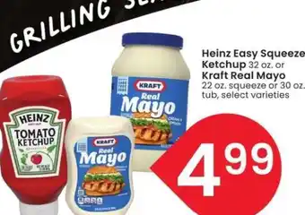 Albertsons Heinz Easy Squeeze Ketchup 32 oz. or Kraft Real Mayo 22 oz. squeeze or 30 oz. tub - select varieties offer