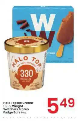 Albertsons Halo Top Ice Cream 1 pt. or Weight Watchers Frozen Fudge Bars 6 ct offer