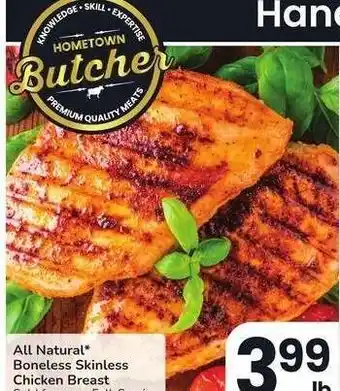 Albertsons All Natural* Boneless Skinless Chicken Breast - Sold from our Full - Service Butcher Block offer