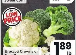Albertsons Broccoli Crowns or Cauliflower offer