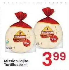 Albertsons Mission Fajita Tortillas - 20 ct offer