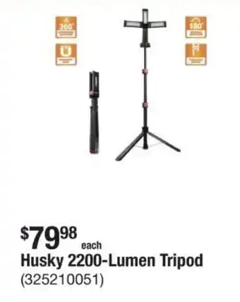 The Home Depot Husky 2200-Lumen Tripod offer