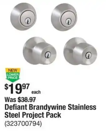 The Home Depot Defiant Brandywine Stainless Steel Project Pack offer