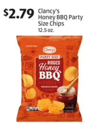 Aldi Clancy's Honey BBQ Party Size Chips offer