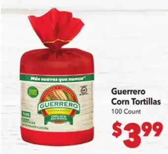 Vallarta Supermarkets Guerrero Corn Tortillas offer