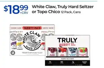 Rite Aid White Claw, Truly Hard Seltzer or Topo Chico offer