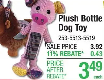 Menards Altus Gray Elephant Plush Bottle Dog Toy offer