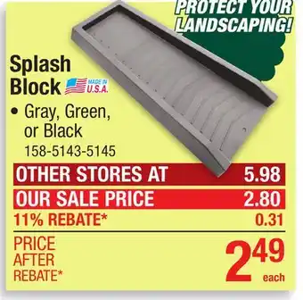 Menards Gray Chevron Splash Block offer