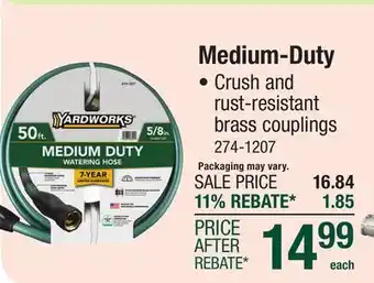 Menards Yardworks 5/8 x 50' Medium-Duty Vinyl Garden Hose offer