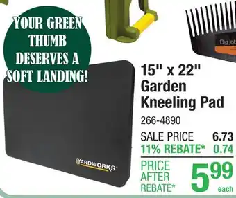 Menards Yardworks 15 x 22 XL Garden Cushion offer