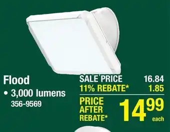 Menards Patriot Lighting White LED Switch Operated Outdoor Security Flood Light offer
