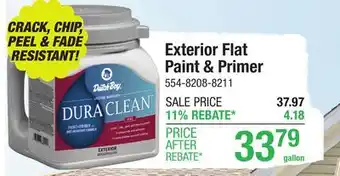 Menards Dutch Boy Dura Clean Exterior Flat Parisian Rose Paint + Primer - 1 gal offer