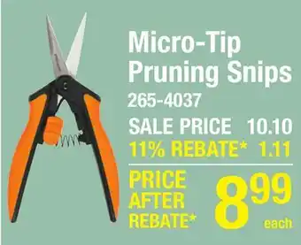 Menards Fiskars 6 Micro-Tip Pruning Snip offer