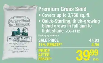 Menards Nature's Finest Midwest Master Premium Grass Seed - 15 lbs offer