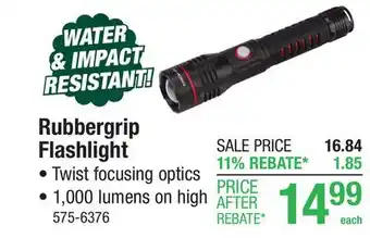 Menards Guidesman 1000 Lumen LED Rubbergrip Rechargeable Flashlight offer