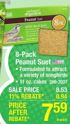 Menards Enchanted Garden Peanut Wild Bird Suet Cakes - 8 pack offer