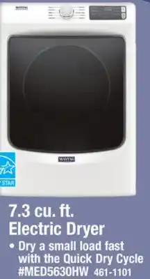 Menards Maytag 7.3 cu.ft. White Electric Dryer offer
