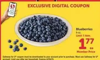Safeway Blueberries offer