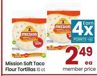 Albertsons Mission Soft Taco Flour Tortillas - 10 ct offer