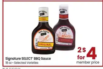 Albertsons Signature SELECT BBQ Sauce - 18 oz., Selected Varieties offer
