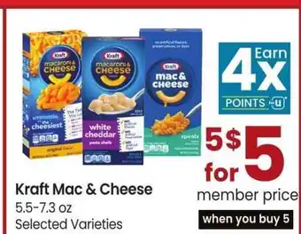 Albertsons Kraft Mac & Cheese - 5.5-7.3 oz Selected Varieties offer