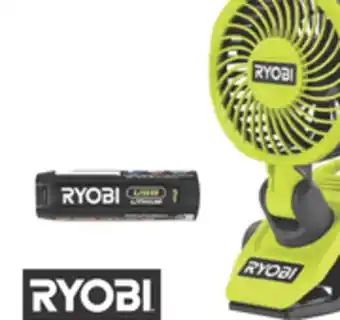 The Home Depot RYOBI USB Lithium Clamp Fan Kit offer