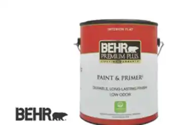 The Home Depot Premium Plus Interior Flat Paint & Primer offer