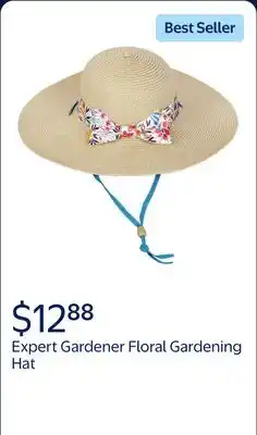 Walmart Expert Gardener Floral Gardening Hat offer