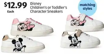 Aldi Disney Children's or Toddler's Character Sneakers offer