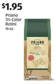 Aldi Priano Tri-Color Rotini 16 oz offer