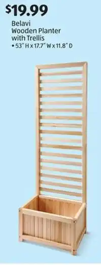 Aldi Belavi Wooden Planter with Trellis offer