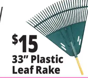 Ocean State Job Lot 33 Plastic Leaf Rake with Foam Grip Handle offer