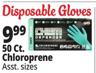 Ocean State Job Lot SAS ChemDefender XL Powder-Free Chloroprene Disposable Gloves 50 Count offer