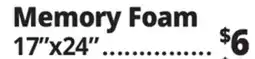Ocean State Job Lot Memory Foam 17x24 offer