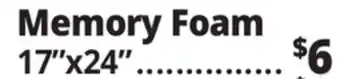 Ocean State Job Lot Memory Foam 17x24 offer
