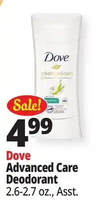 Ocean State Job Lot Dove Advanced Care Deodorant offer