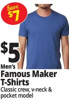 Ocean State Job Lot Men's Famous Maker T-shirts offer