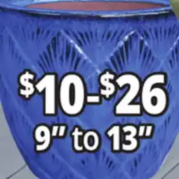 Ocean State Job Lot 9 to 13 Outdoor Glazed Ceramic Planters offer