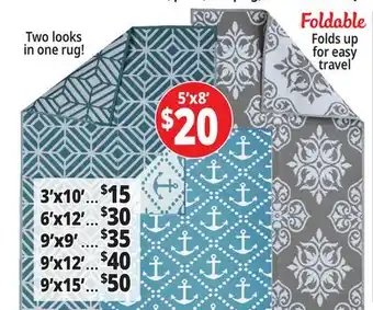 Ocean State Job Lot Reversible Rugs offer