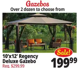 Ocean State Job Lot Regency II 10' x 12' Gazebo with Netting Brown offer