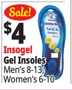 Ocean State Job Lot Insogel Women's Comforting Gel Insoles Size 6 - 10 offer