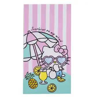 Walmart Hello Kitty Umbrella Drink 30in x 60in Beach Towel offer