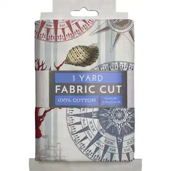 Walmart David Textiles Nautical Navigation 44 Cotton Sewing & Craft Fabric 1 yd Pre-cut, Multi-Color offer