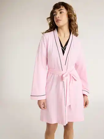 Walmart Joyspun Women's Cotton Blend Knit Wrap Robe, Sizes S to 3X offer